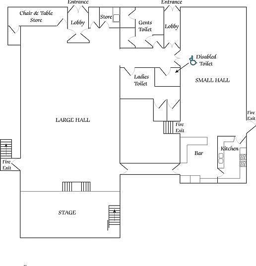 Click to Print Floor plan of the Village Hall